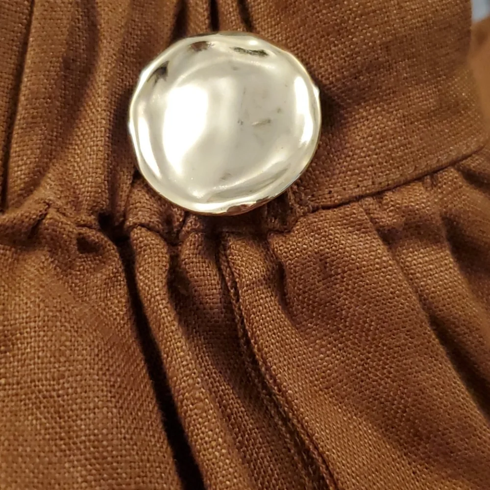 Nicholas Asilah Tie-Front Midi Linen Dress sz 4 NWT - Picture 9 of 14